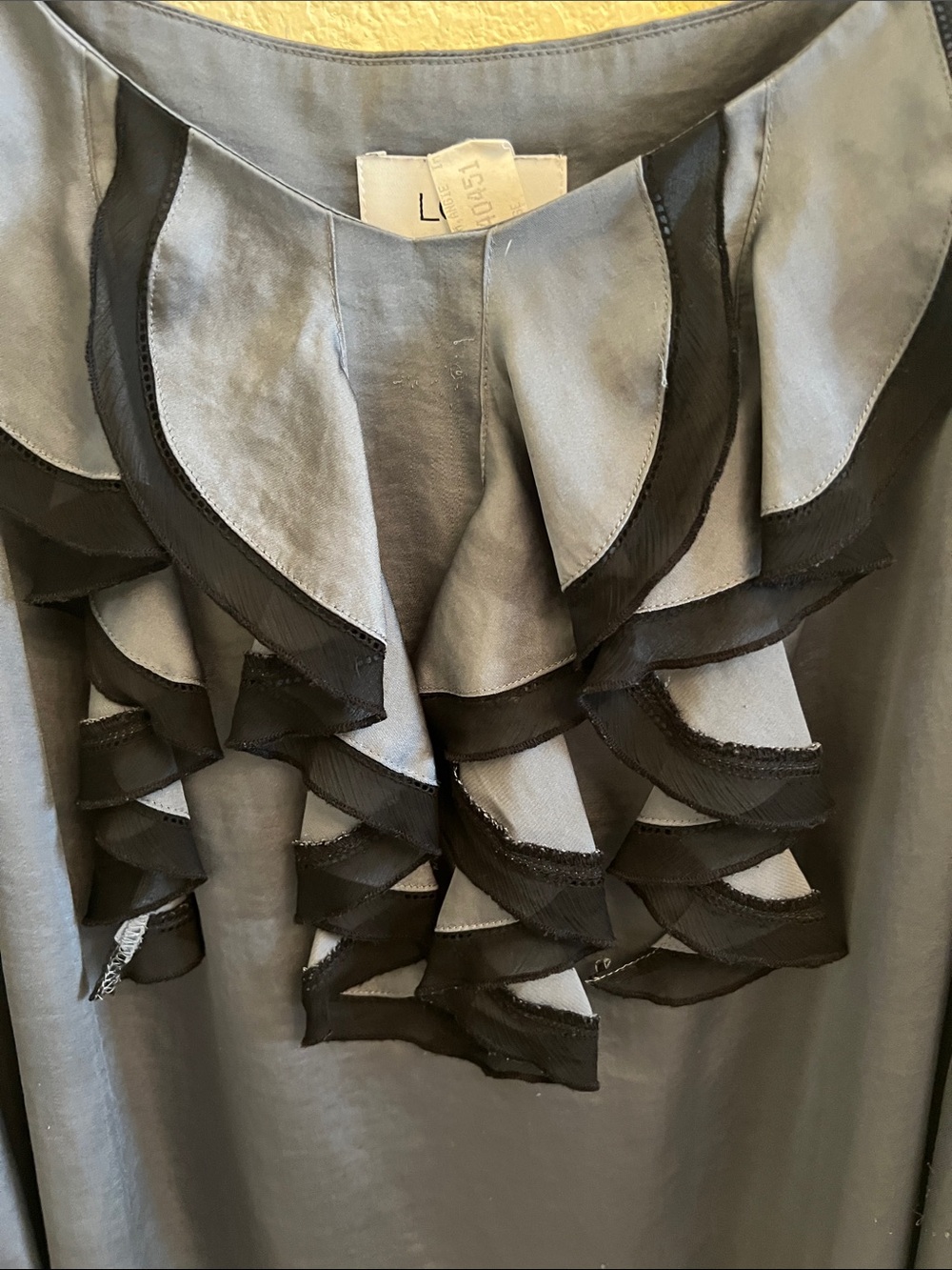 Sleeveless  Ruffle Front Women's Top - Picture 2 of 4